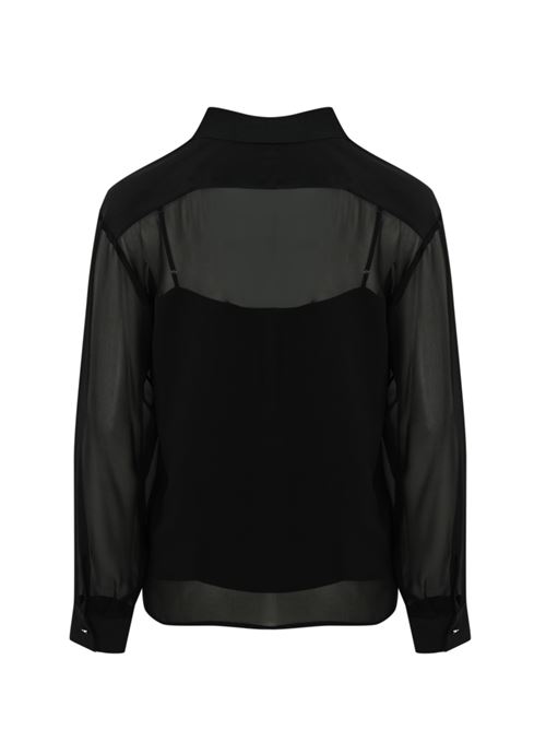 Blusa a foulard Crotone in seta Nero MAX MARA STUDIO | 2516261011600007